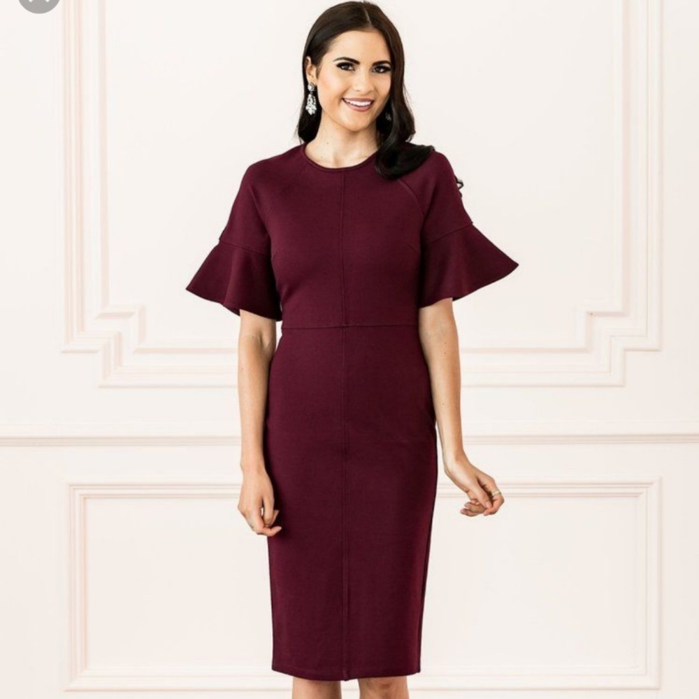ISO Rachel Parcell Monaco Dress Wine Color Size S